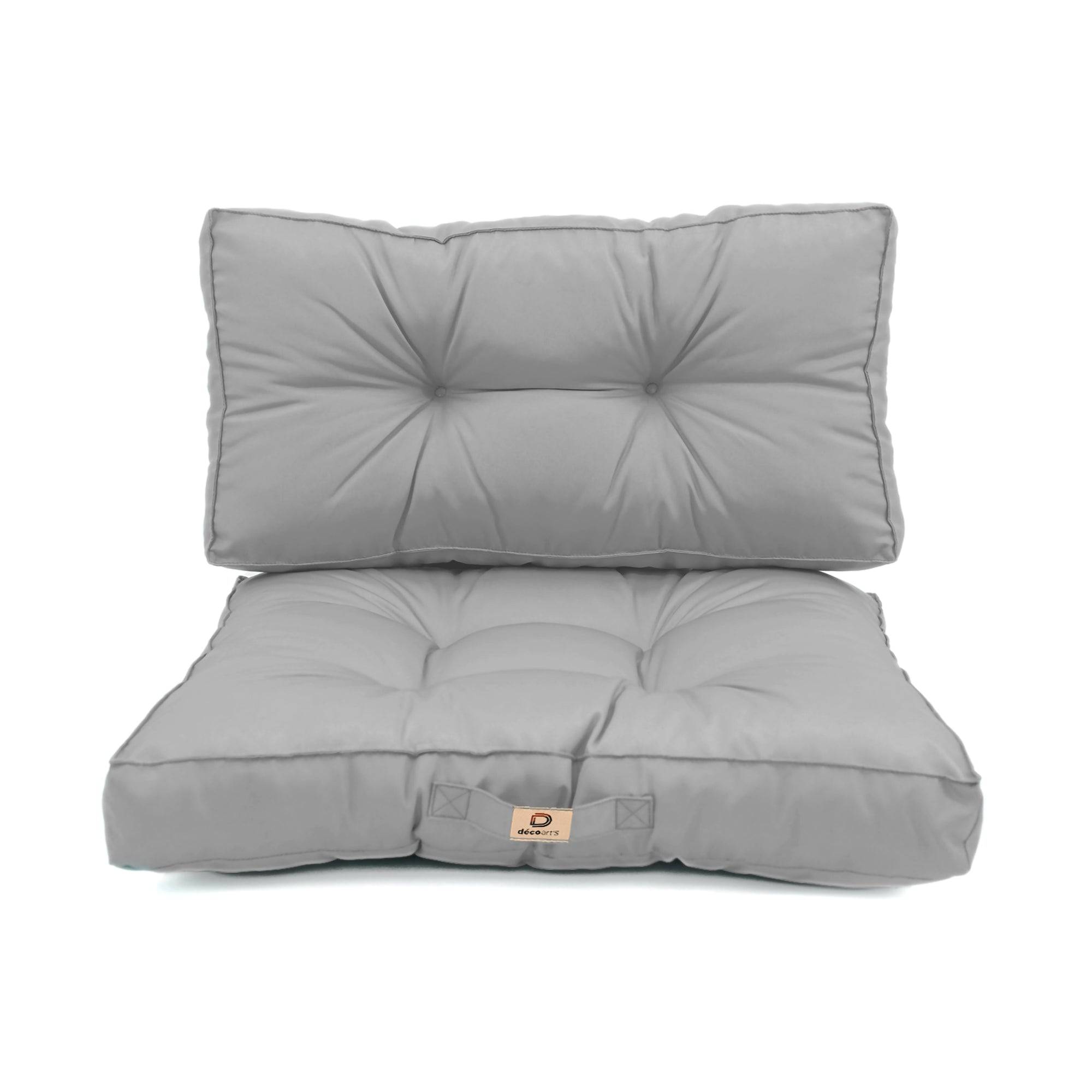 Coussins pour salon de jardin capitonné 60x60cm Gris galet - Déco arts - Image 3
