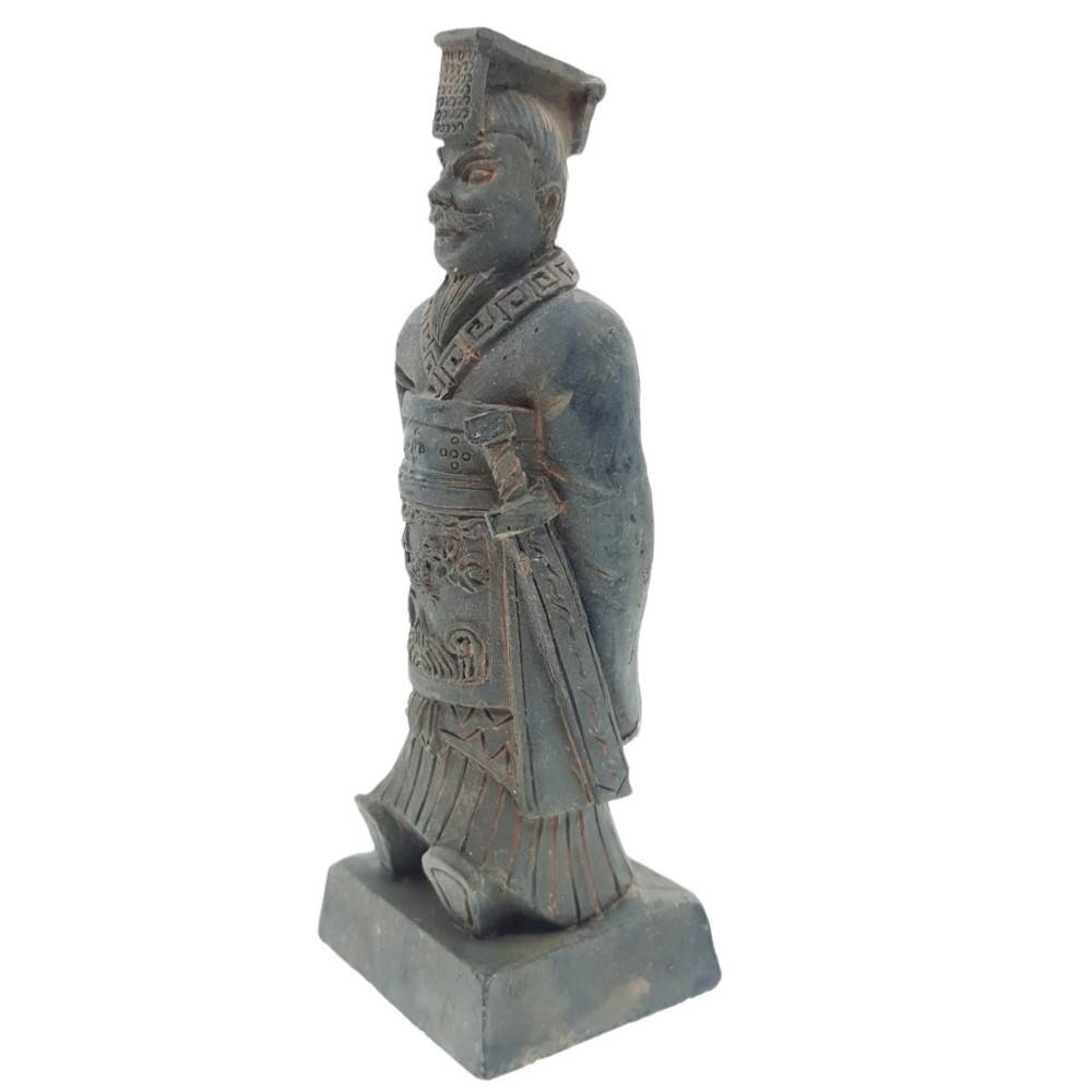 Statuette guerrier chinois Qin 3 L, hauteur 14.5 cm, décoration aquarium - Imagen 1