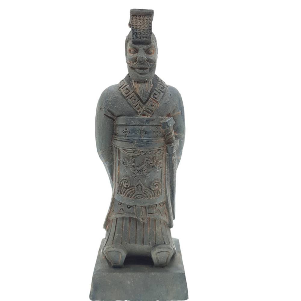Statuette guerrier chinois Qin 3 L, hauteur 14.5 cm, décoration aquarium - Imagen 2
