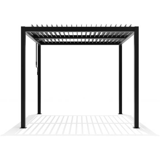 Pergola bioclimatique autoportante aluminium 3x3m anthracite X-METAL lames orientables - Image 2