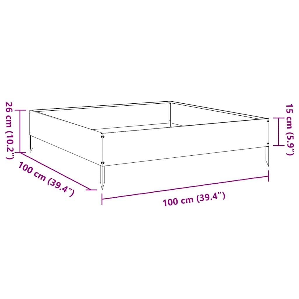 ComfortXL - Grand bac potager acier galvanisé durable 100x100x26 cm Argenté – ComfortXL Outdoor Living - Image 8