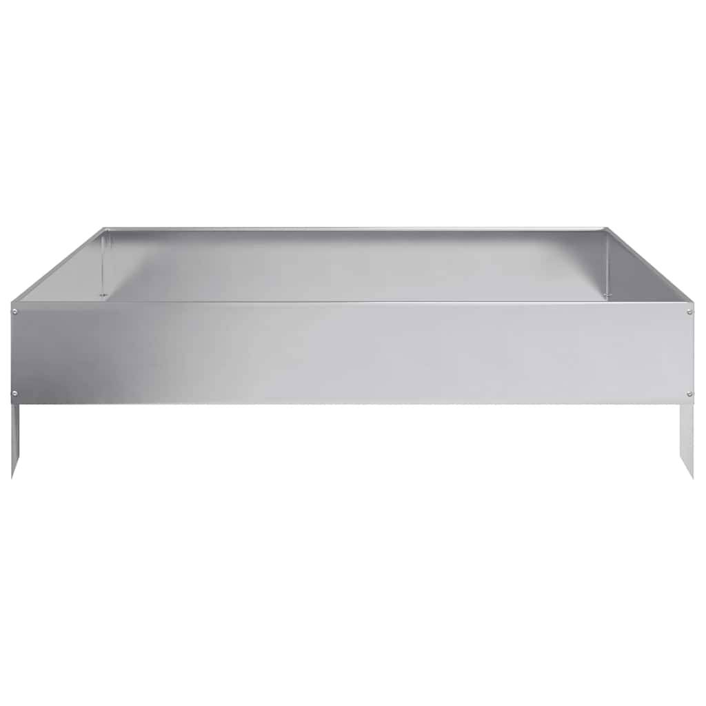 ComfortXL - Grand bac potager acier galvanisé durable 100x100x26 cm Argenté – ComfortXL Outdoor Living - Image 4