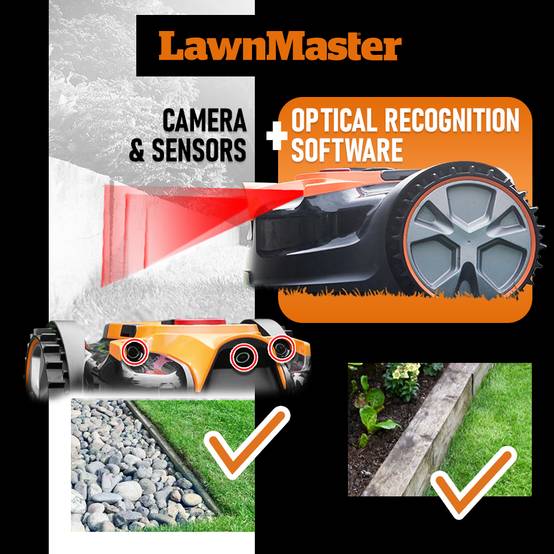 Lawn Master - Robot tondeuse autonome 24V sans fil périmétrique - Le robot le plus simple du marché + Coupe bordures 24v et 2 batteries. - Image 3
