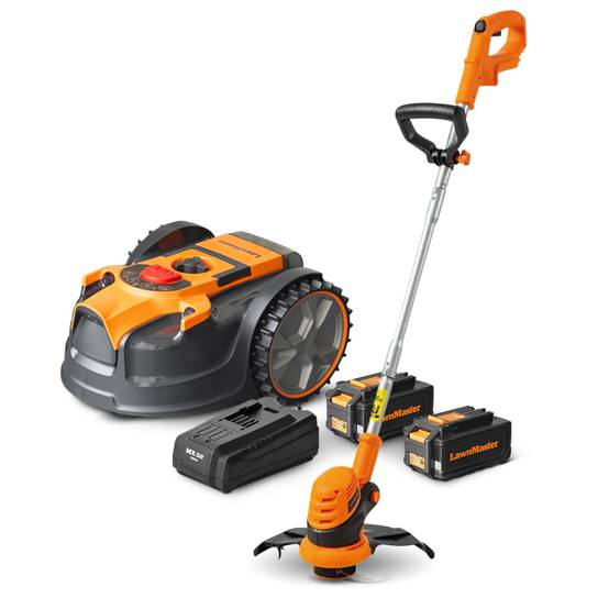 Lawn Master - Robot tondeuse autonome 24V sans fil périmétrique - Le robot le plus simple du marché + Coupe bordures 24v et 2 batteries. - Image 1