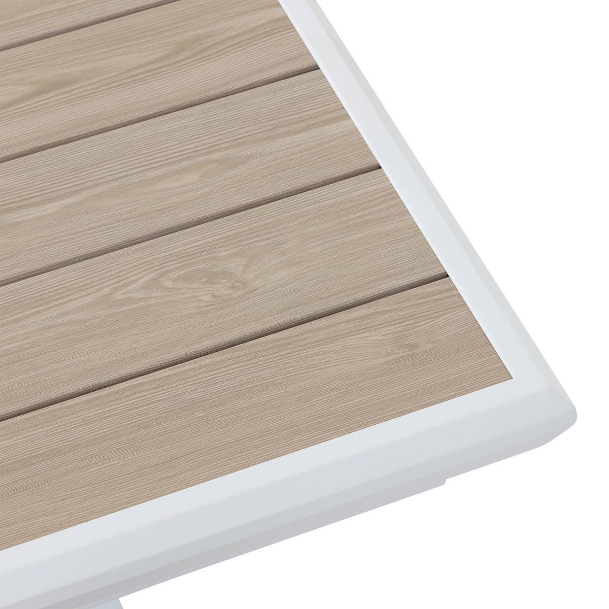 Hesperide - Table de jardin extensible "Axiome" en aluminium lin & blanc traité époxy 12 places - Hespéride - Imagen 4