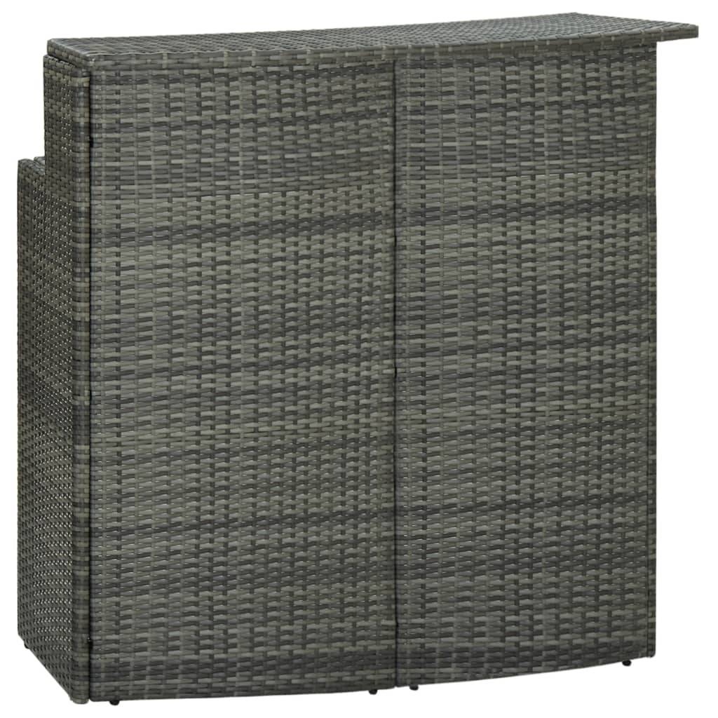 Helloshop26 - Ensemble de bar de jardin avec coussins 4 pièces gris - Imagen 5