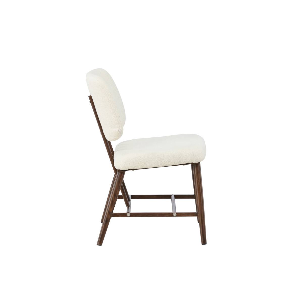 Paris Prix - Fauteuil Design Bouclette "Midland" 84cm Blanc - Image 3