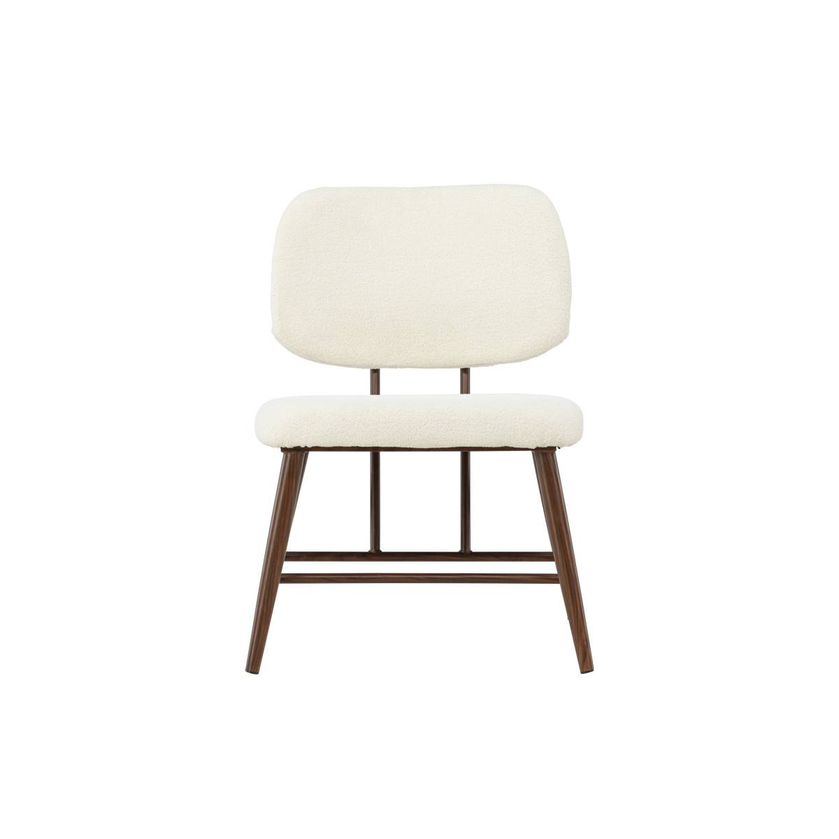 Paris Prix - Fauteuil Design Bouclette "Midland" 84cm Blanc - Image 2