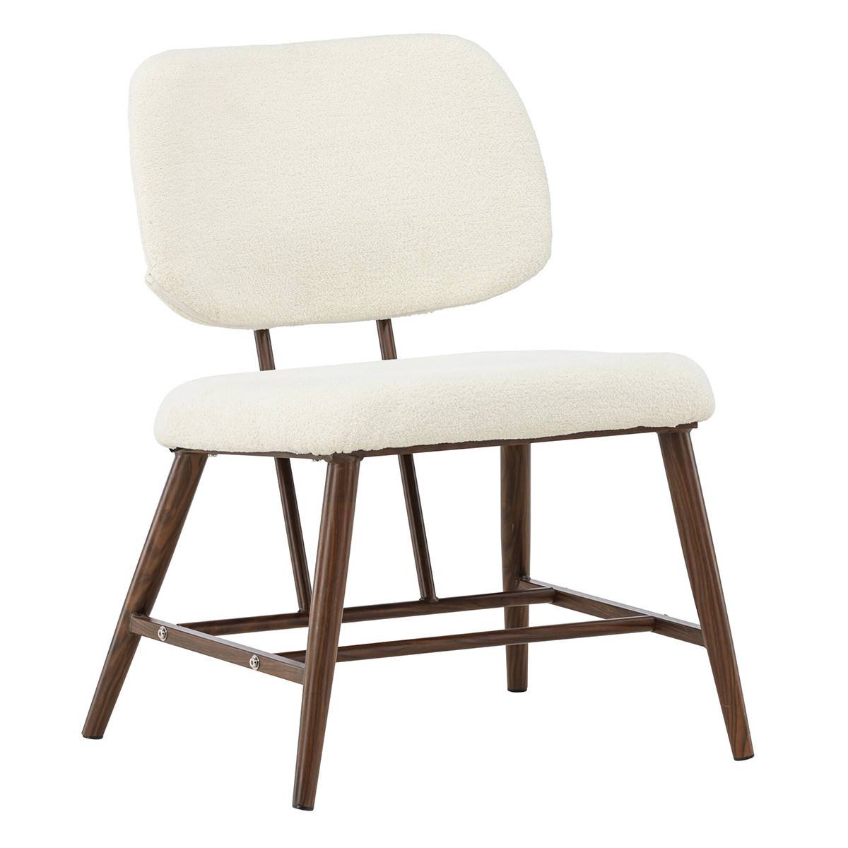 Paris Prix - Fauteuil Design Bouclette "Midland" 84cm Blanc