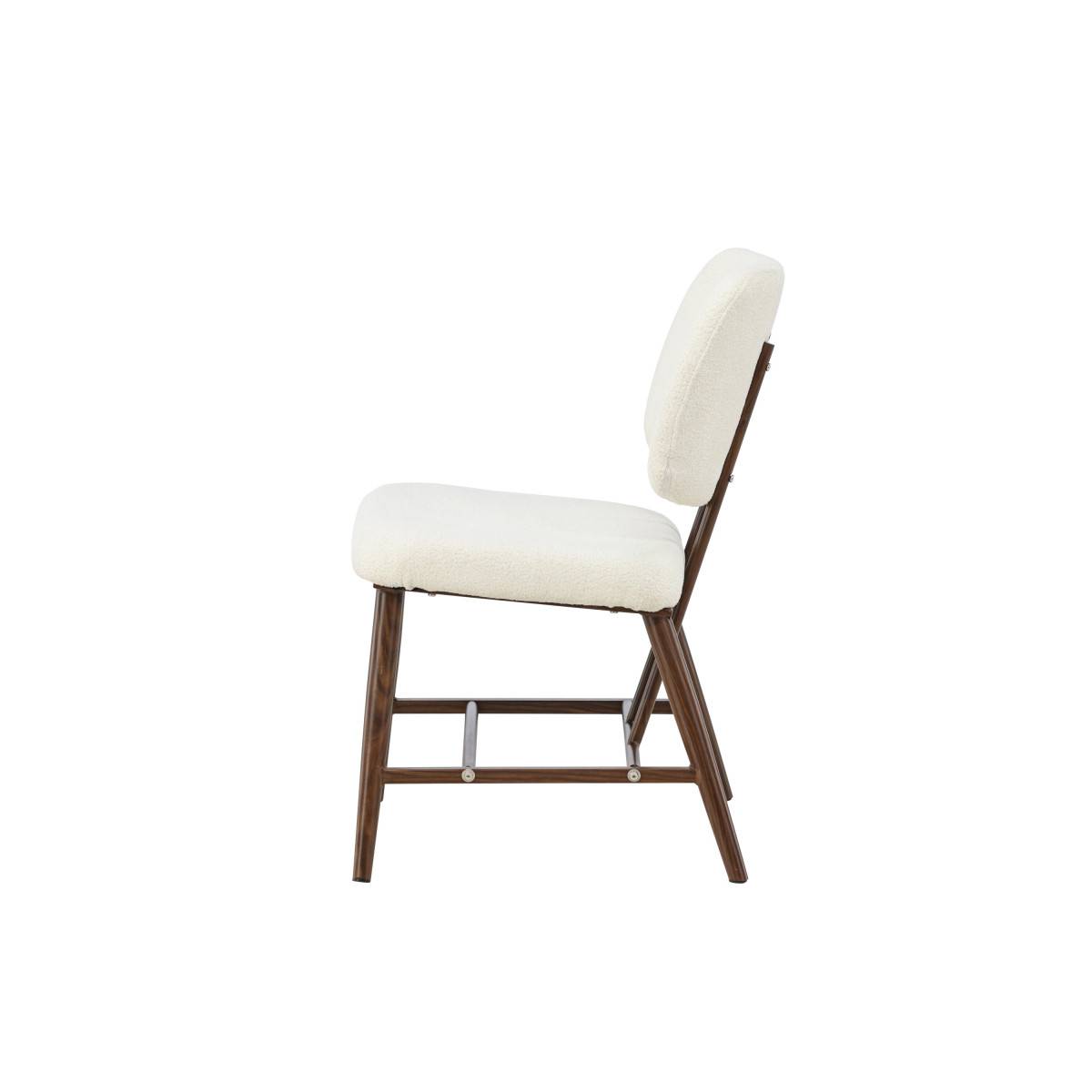 Paris Prix - Fauteuil Design Bouclette "Midland" 84cm Blanc - Image 7
