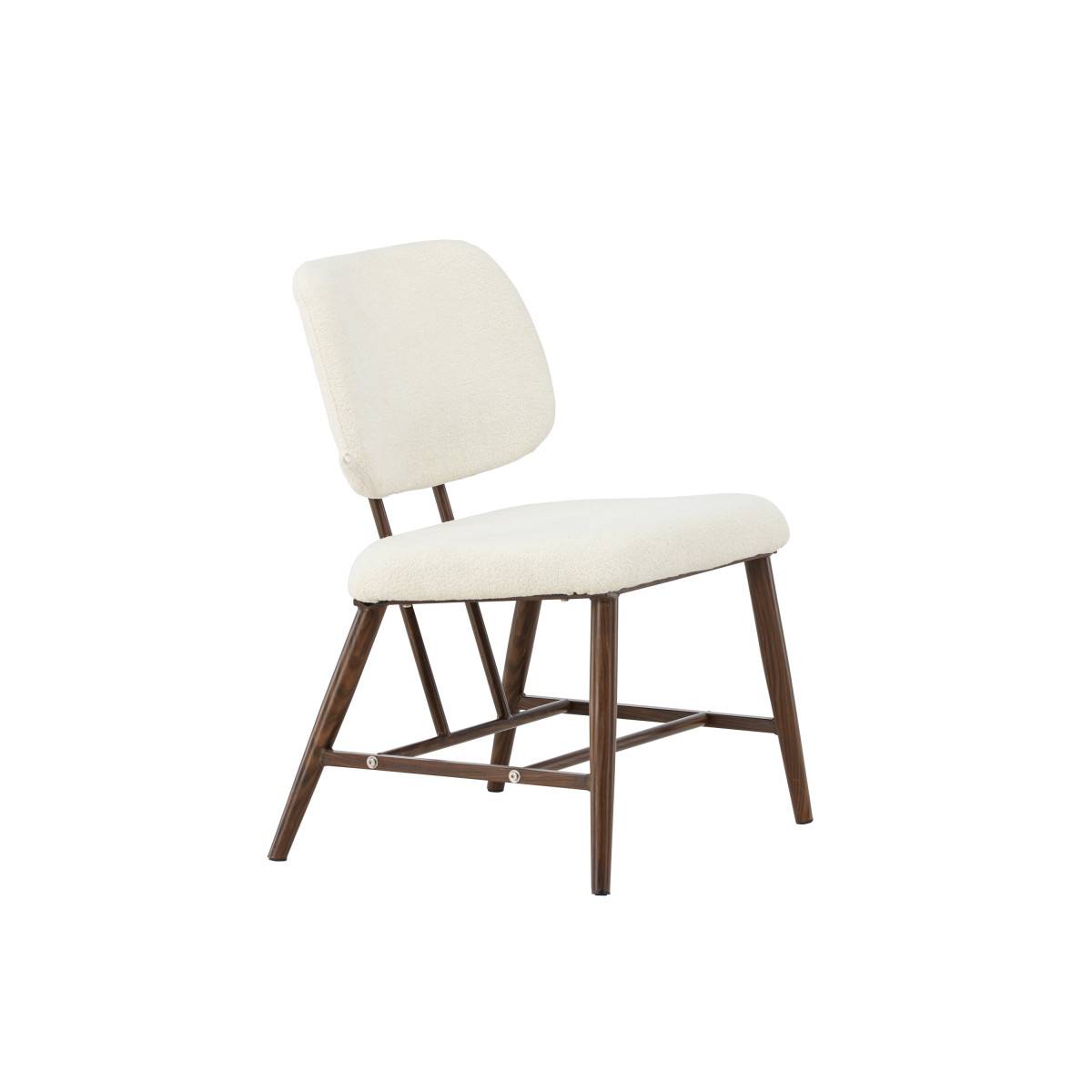 Paris Prix - Fauteuil Design Bouclette "Midland" 84cm Blanc - Image 4