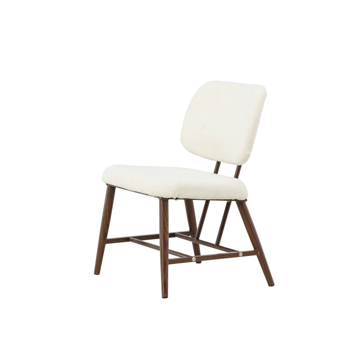 Paris Prix - Fauteuil Design Bouclette "Midland" 84cm Blanc - Image 6