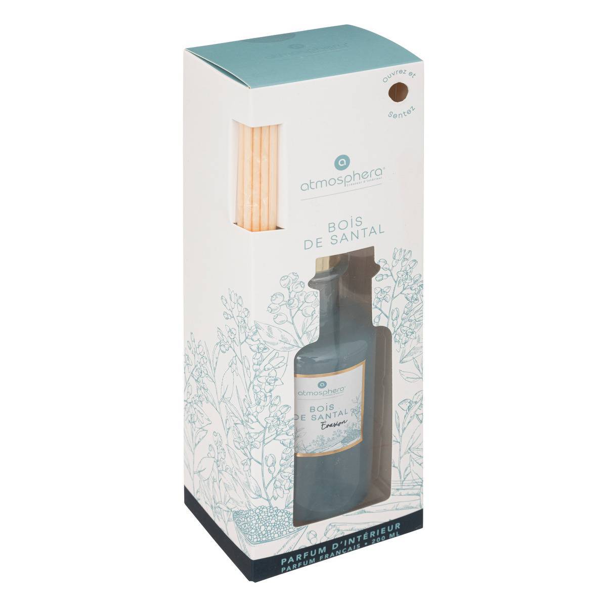 Atmosphera - Diffuseur de parfum Maël 200ml verre bois de santal - Atmosphera Créateur d'intérieur - Imagen 2