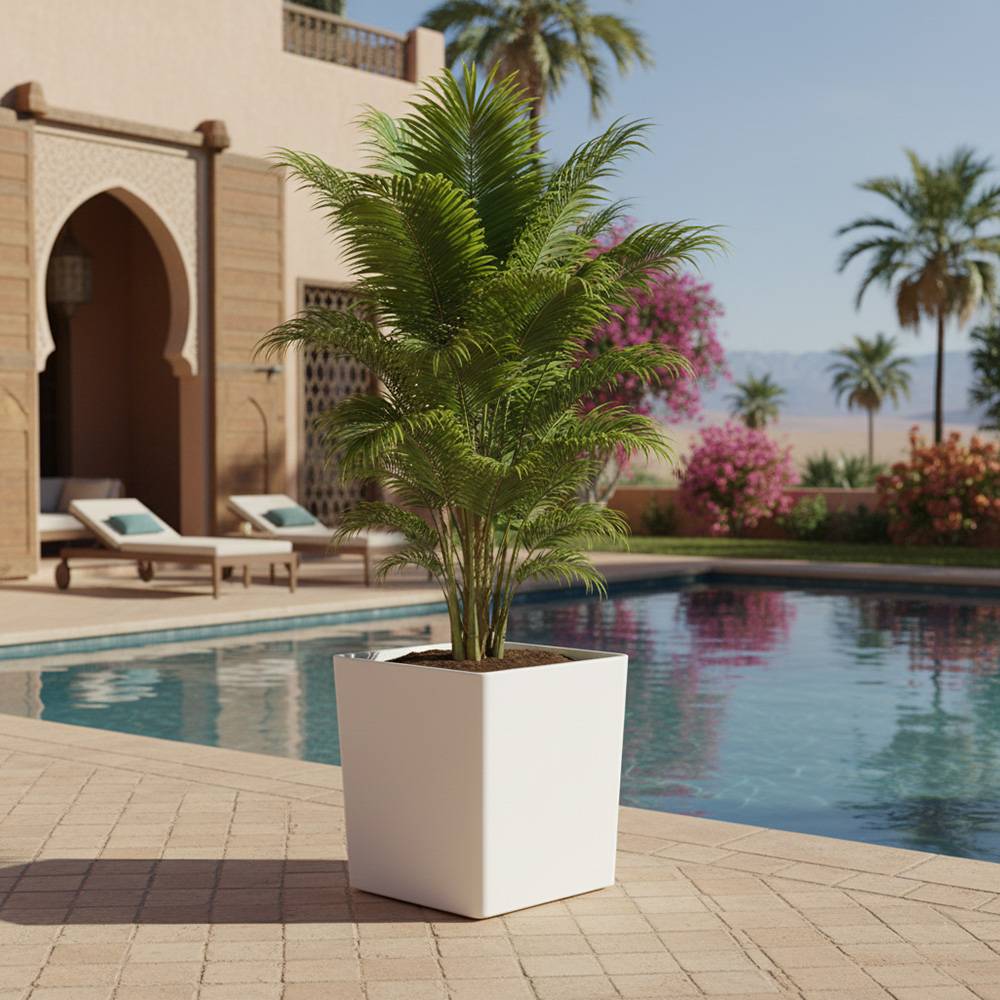 Pot de fleurs carré cubio h 50 cm-plast'up rotomoulage - Imagen 2