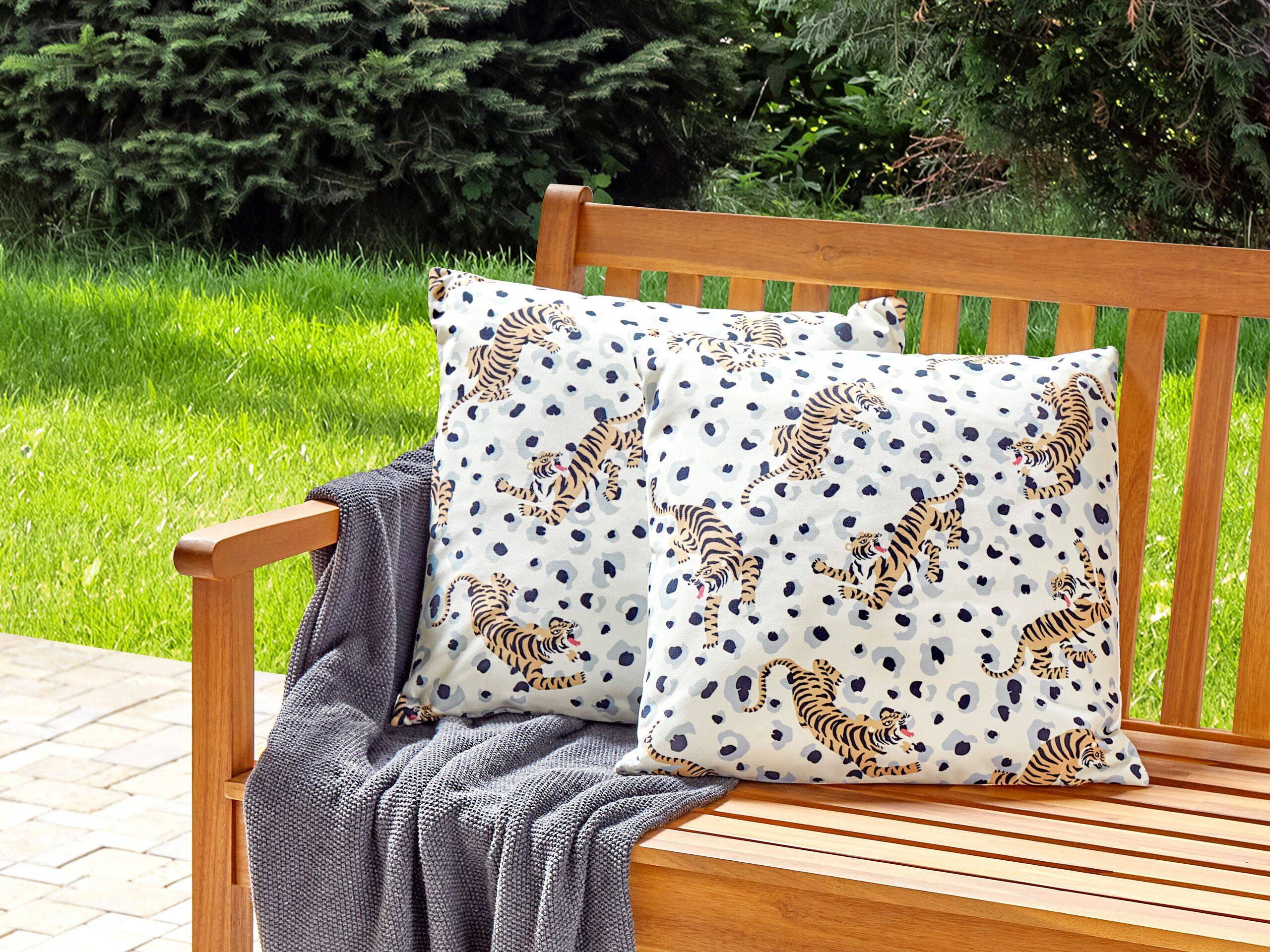 Beliani - Coussin d'extérieur Polyester Beige ARENZANO - Beliani - Imagen 1