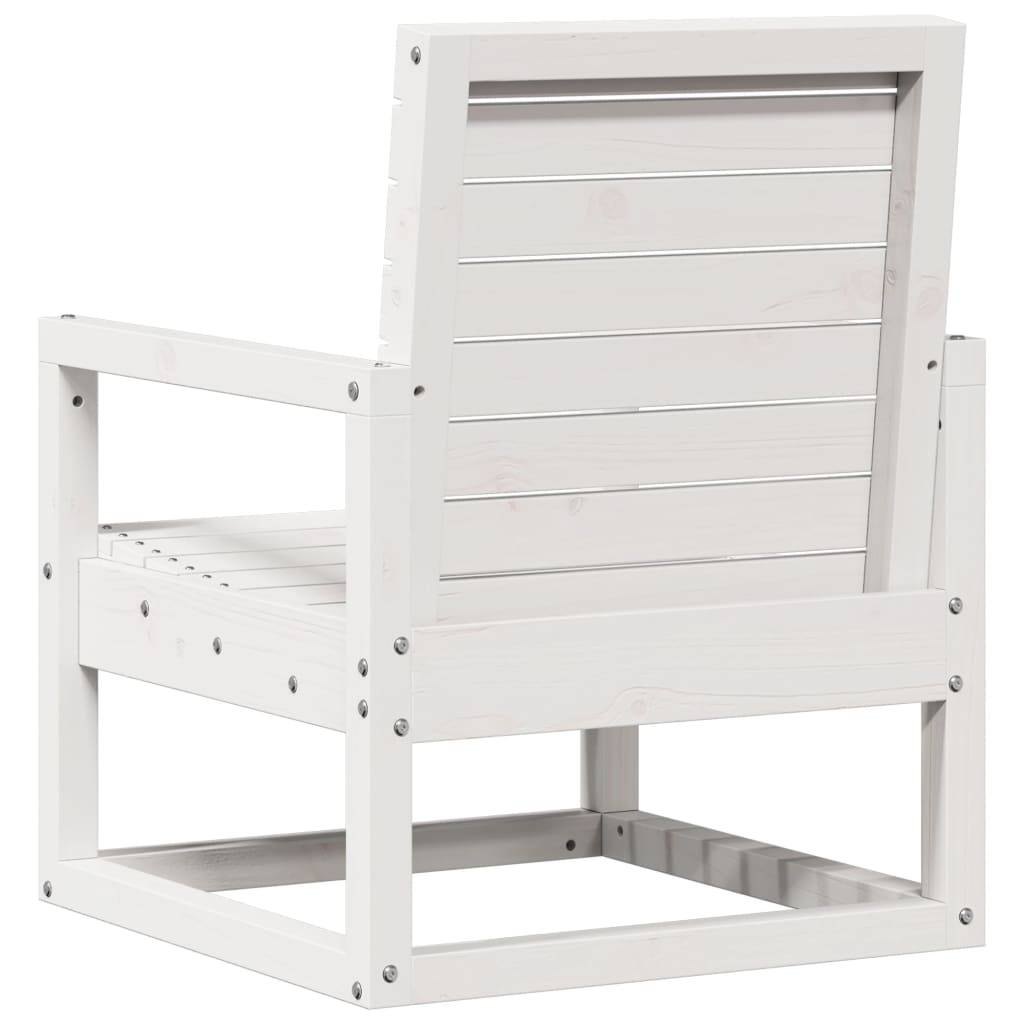 3 pcs salon de jardin - Mobilier d'extérieur blanc bois massif de pin-JU8045 - Image 6