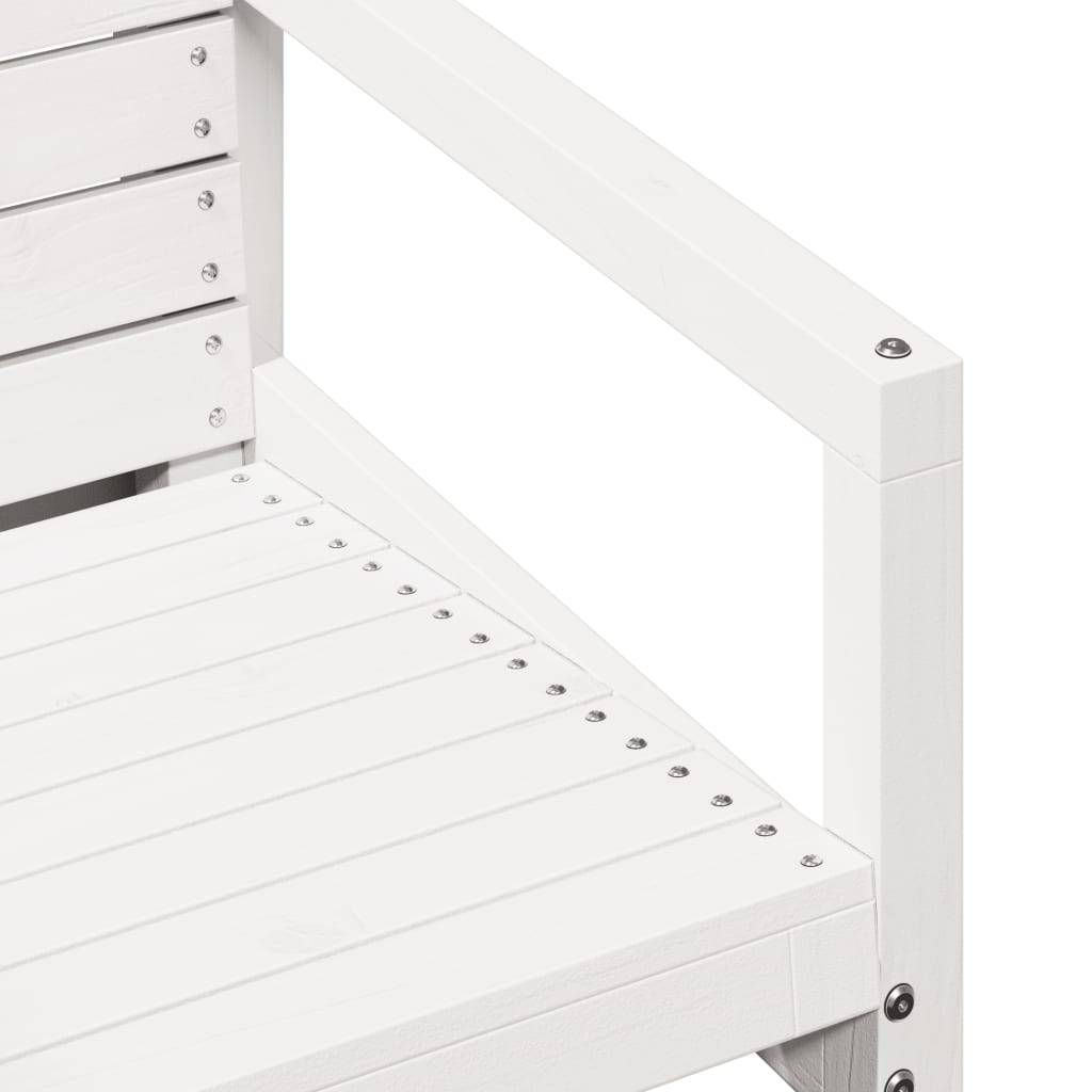3 pcs salon de jardin - Mobilier d'extérieur blanc bois massif de pin-JU8045 - Image 7