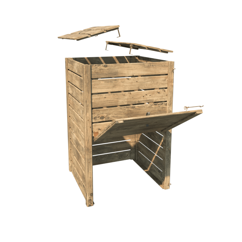 Forest Style - Composteur en bois traité 350L Converto - Imagen 2