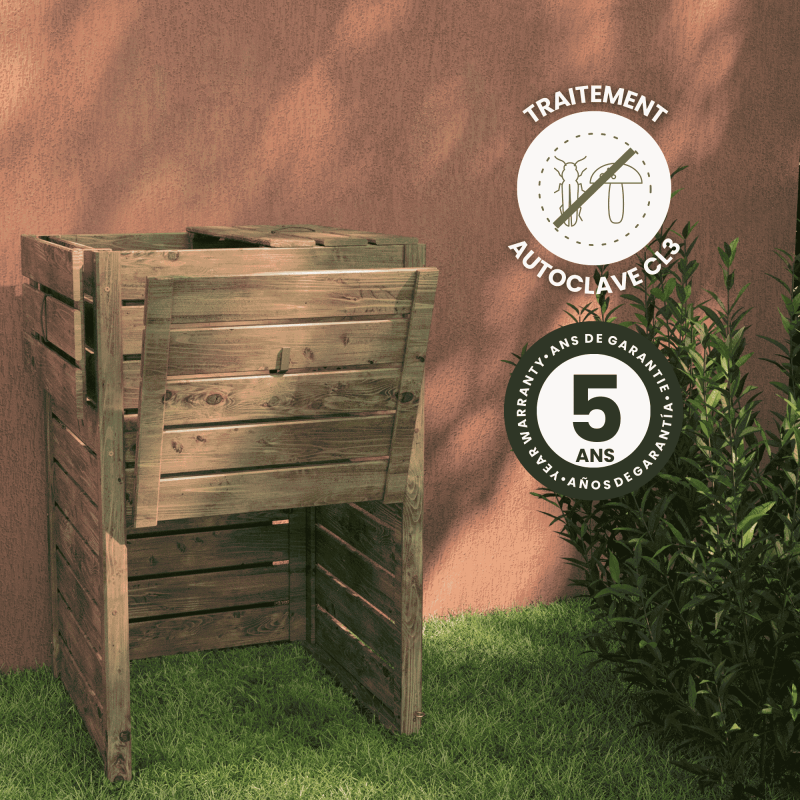 Forest Style - Composteur en bois traité 350L Converto - Imagen 4