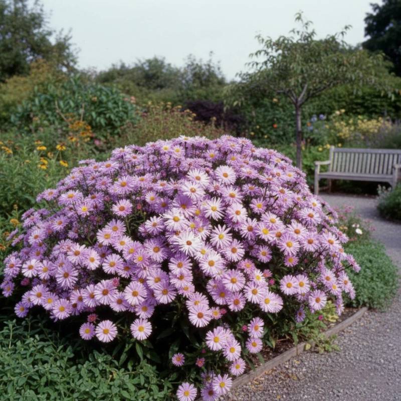 Aster d'été Rosa Erfüllung à fleurs Rose/ - feuillage Caduc - Godet - 5/20 cm