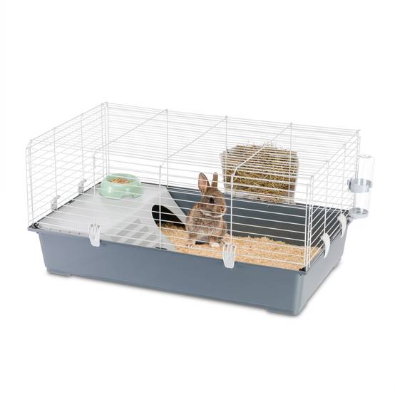 Ferplast - FERPLAST Cage Rongeur LAPIN 100 pour Lapins, Cochons d'Inde, Cochons d'Inde, en Métal, Accessoires inclus : Mangeoire, Abreuvoir, Maison, Gamelle. - Image 4