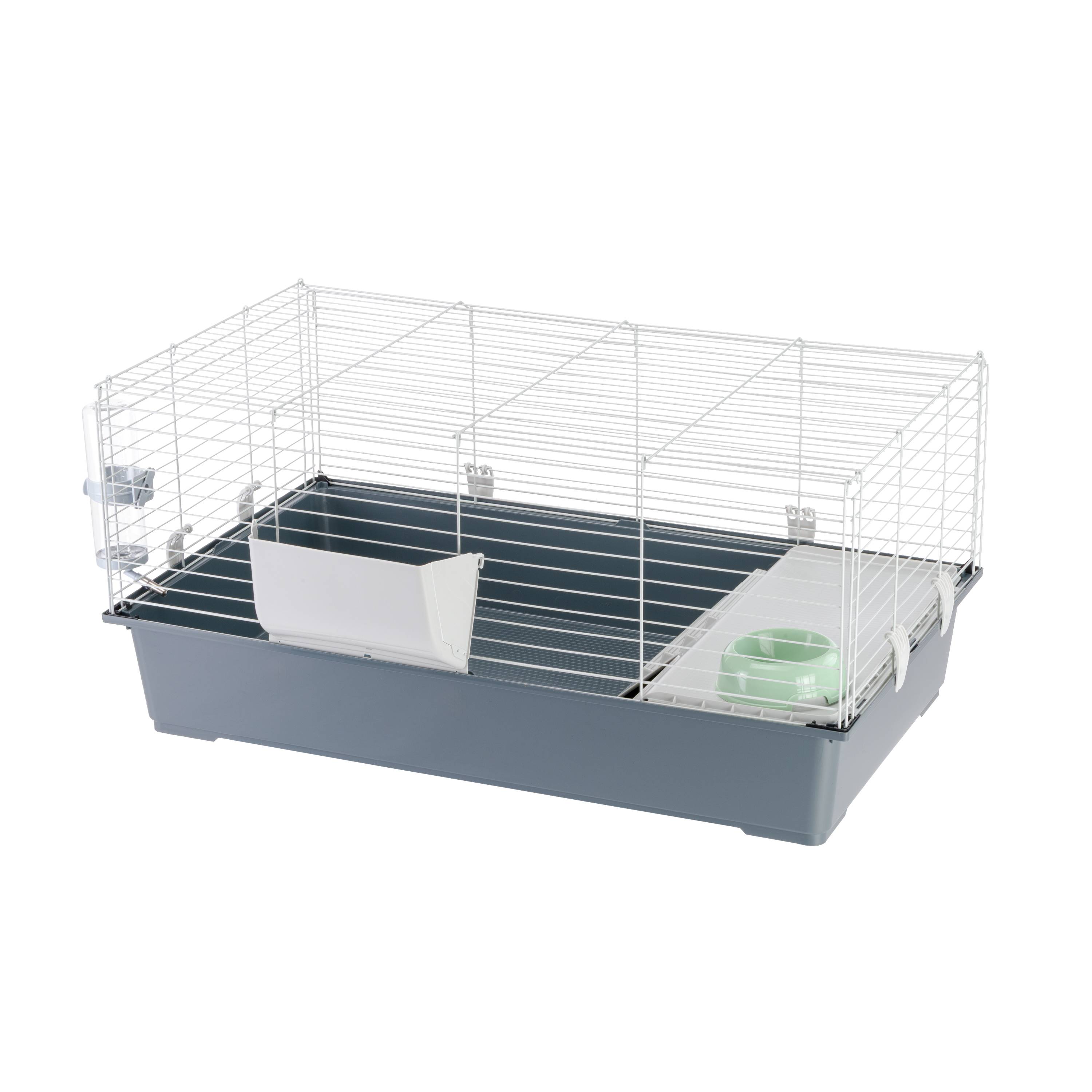 Ferplast - FERPLAST Cage Rongeur LAPIN 100 pour Lapins, Cochons d'Inde, Cochons d'Inde, en Métal, Accessoires inclus : Mangeoire, Abreuvoir, Maison, Gamelle. - Image 6