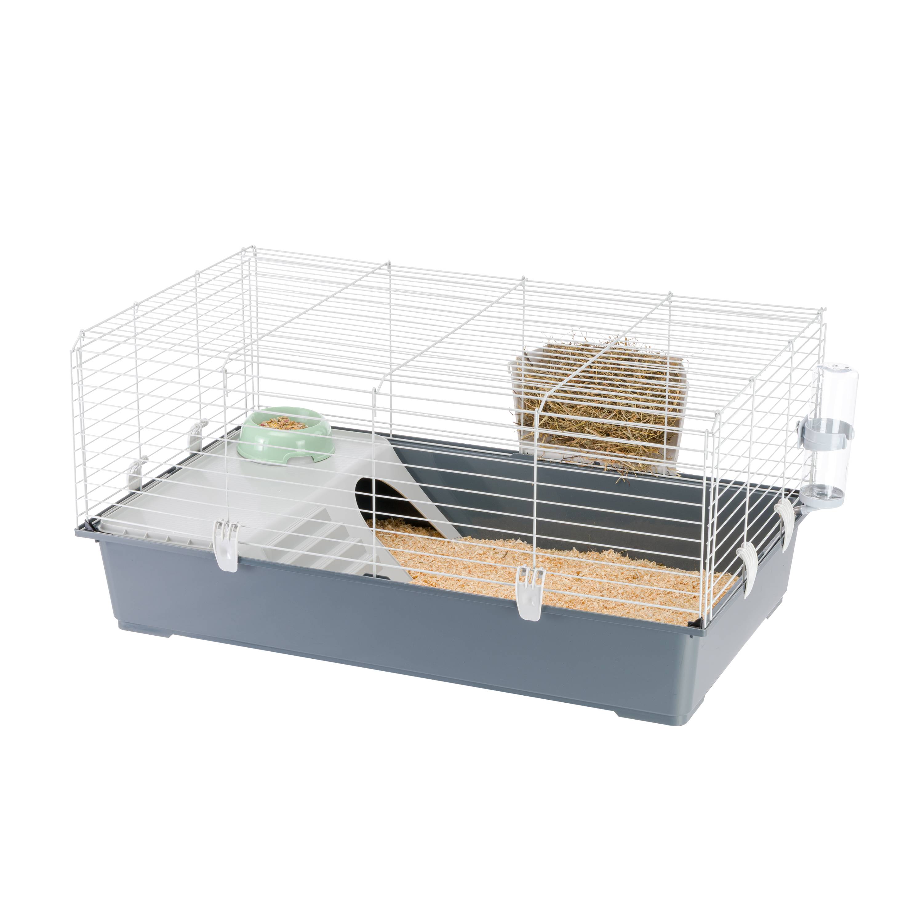 Ferplast - FERPLAST Cage Rongeur LAPIN 100 pour Lapins, Cochons d'Inde, Cochons d'Inde, en Métal, Accessoires inclus : Mangeoire, Abreuvoir, Maison, Gamelle. - Image 5