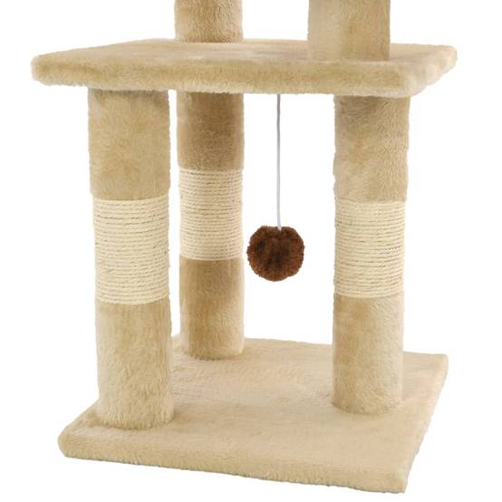 Arbre à chat Sebastiano Beige 30 X 30 X 65 cm - P87209B - Image 5