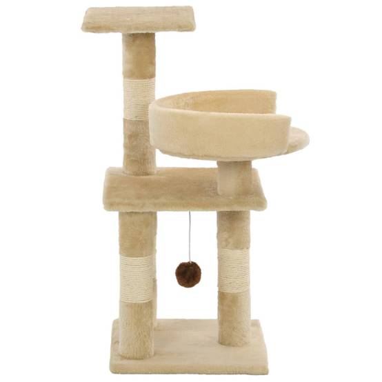 Arbre à chat Sebastiano Beige 30 X 30 X 65 cm - P87209B - Image 3