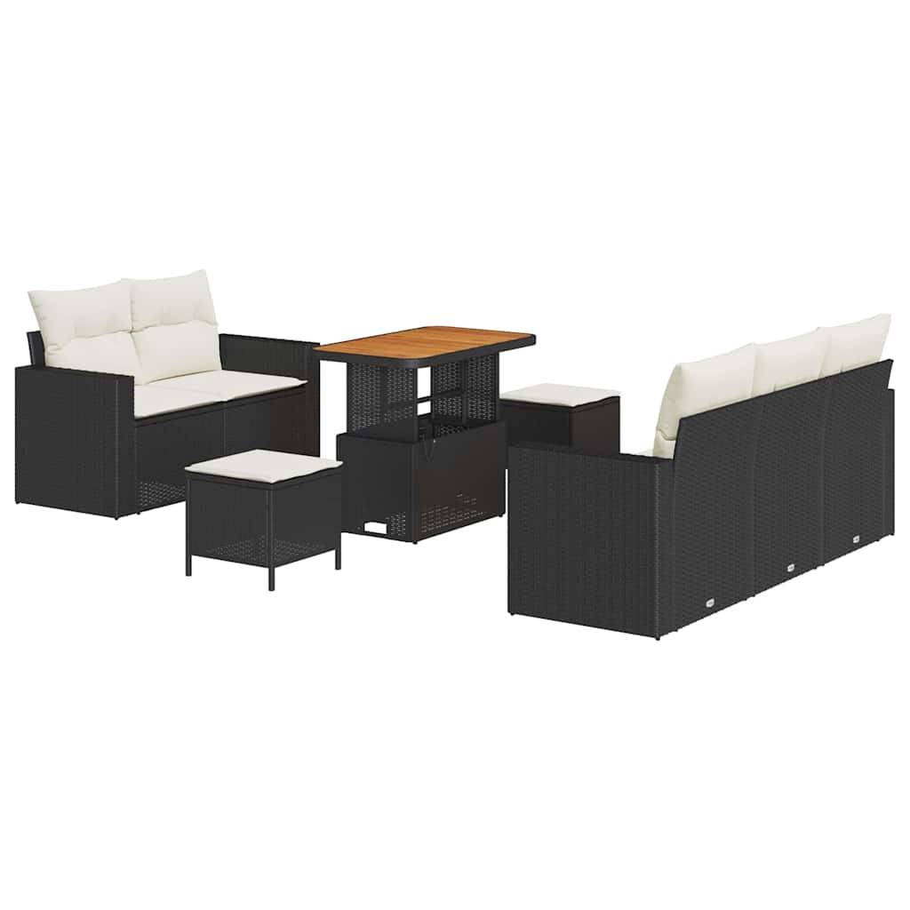 ComfortXL - Salon de Jardin Modulable Polyrotin Table Hauteur Réglable 5 Places pour Dîner Noir – ComfortXL Outdoor Living - Image 2