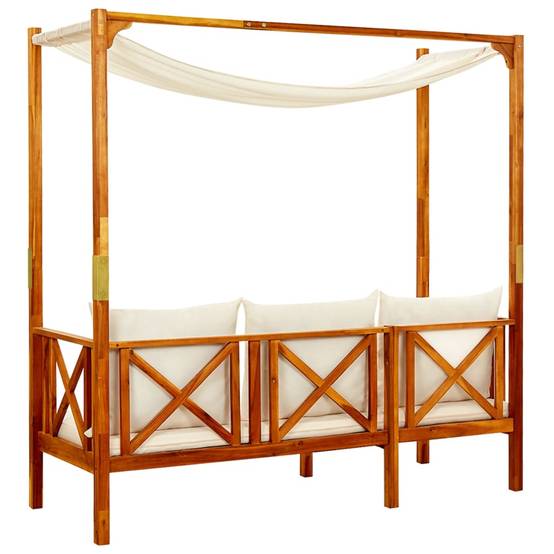 Maison Chic - Banc de jardin - Banc d'extérieur - Banquette avec table et repose-pieds Bois d'acacia solide-JU13974 - Imagen 3