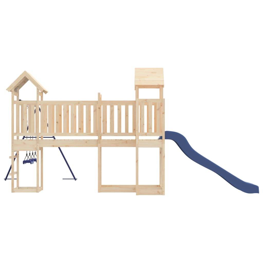 Helloshop26 - Aire de jeux d'extérieur balançoires toboggan portiques robuste jeux jardin 357 x 524 x 214 cm bois de pin massif - Imagen 2