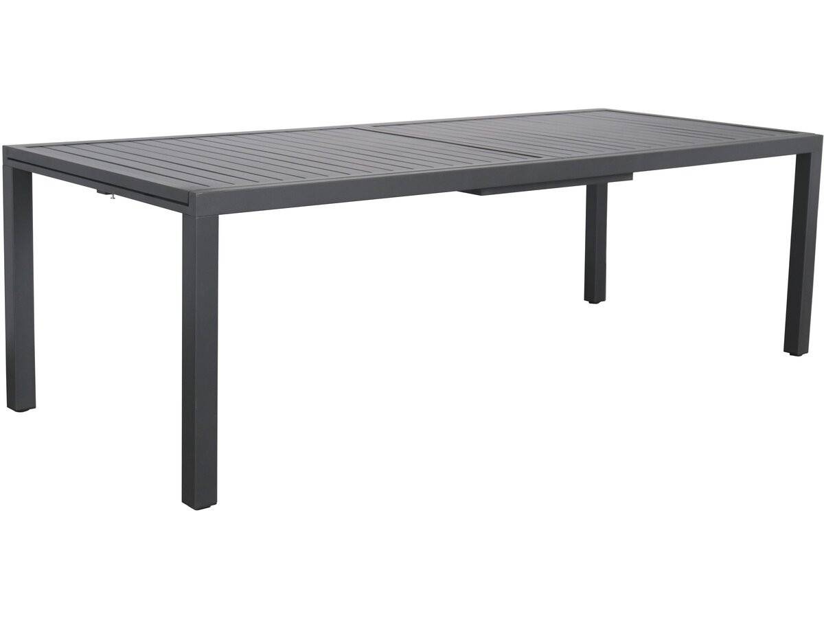 Table De Jardin Extensible En Métal "salou" - 240/300 X 100 X 75 Cm - Gris -habitat Et Jardin