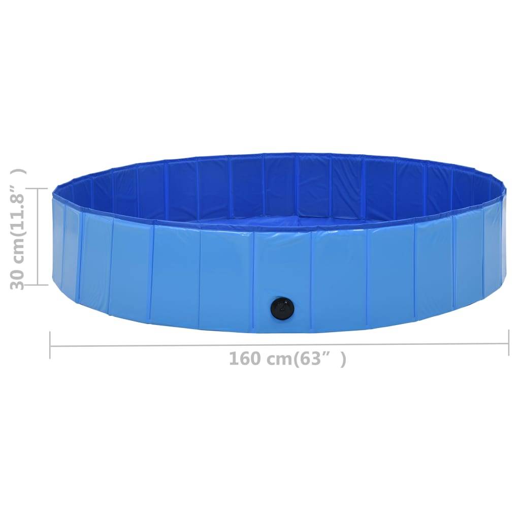 Vidaxl - Piscine pliable pour chiens Bleu 160x30 cm PVC vidaXL 170827 - Imagen 3