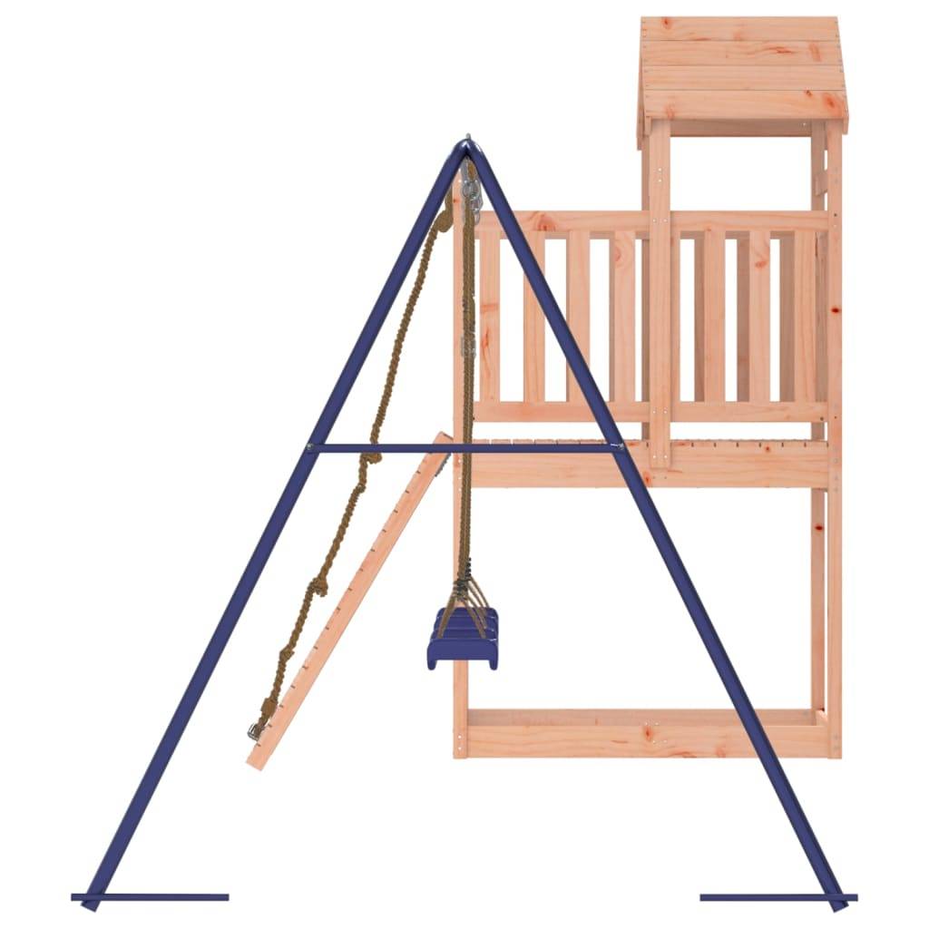 Helloshop26 - Aire de jeux d'extérieur balançoires toboggan portiques robuste 314 x 186 x 214 cm jeux jardin bois massif de douglas - Imagen 4