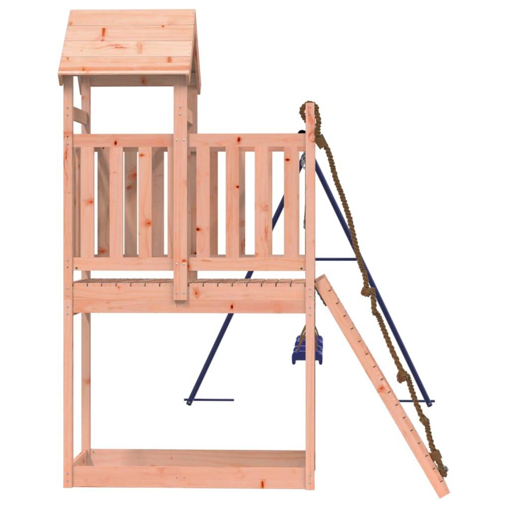 Helloshop26 - Aire de jeux d'extérieur balançoires toboggan portiques robuste 314 x 186 x 214 cm jeux jardin bois massif de douglas - Imagen 5