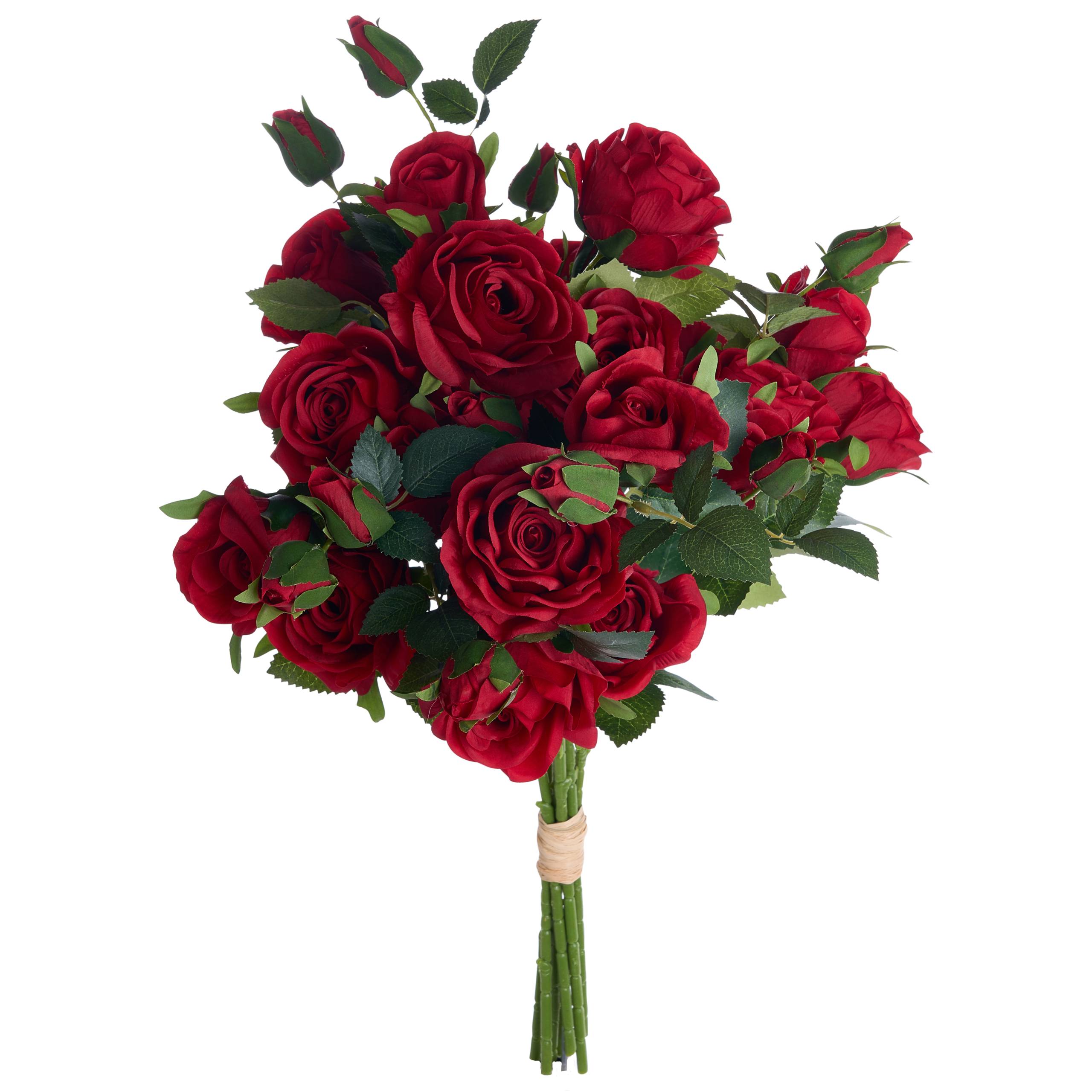 Beliani - Bouquet de fleurs artificielles Tissu Rouge BOIRO - 40x40x65- Beliani - Image 2