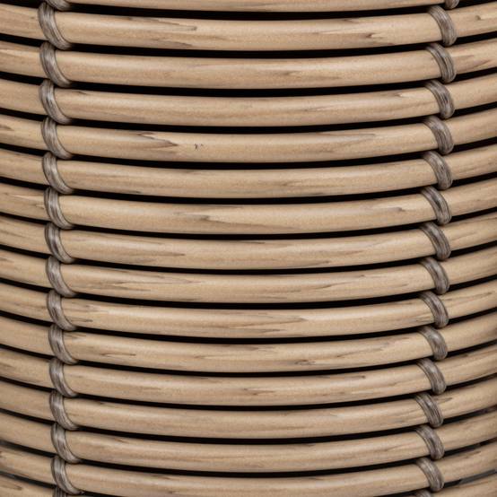 Atmosphera - Lot de 3 Cache-pots aspect Rotin sur pied en métal Noir D 17 D 25 et D 36 cm - Image 6