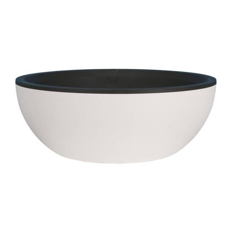 Riviera - Riviera - Coupe Pot De Fleurs - Granit D40 - Blanc - Imagen 1
