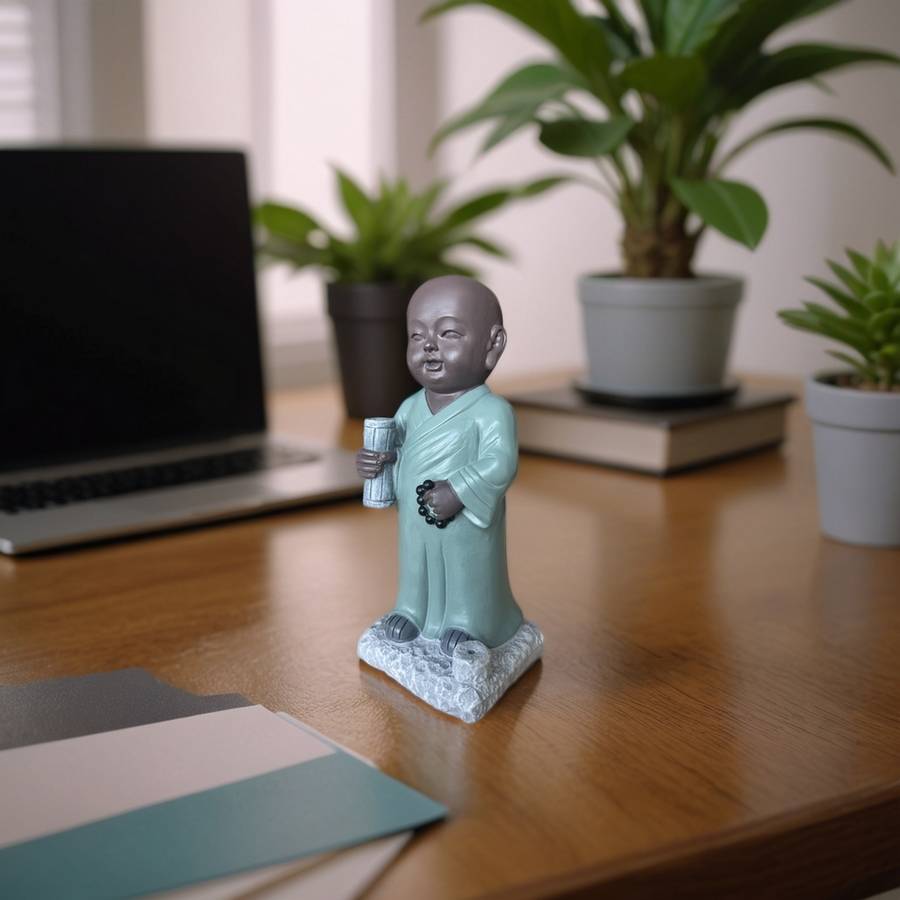 Zen Light - Statue Bouddha Porte-Encens Tripitaka -Ambiance zen et harmonieuse-figurine porte-bonheur- idée cadeaux-H22cm–Zen'Light - Image 5