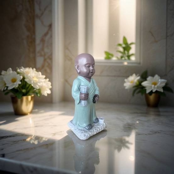 Zen Light - Statue Bouddha Porte-Encens Tripitaka -Ambiance zen et harmonieuse-figurine porte-bonheur- idée cadeaux-H22cm–Zen'Light - Image 9