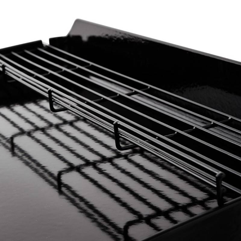 Brasero - Plancha au gaz brasero Silvia II G Inox - 3 brûleurs - 67 x 34 cm - Plaque en fonte fabriquée en France, Gris - Imagen 6
