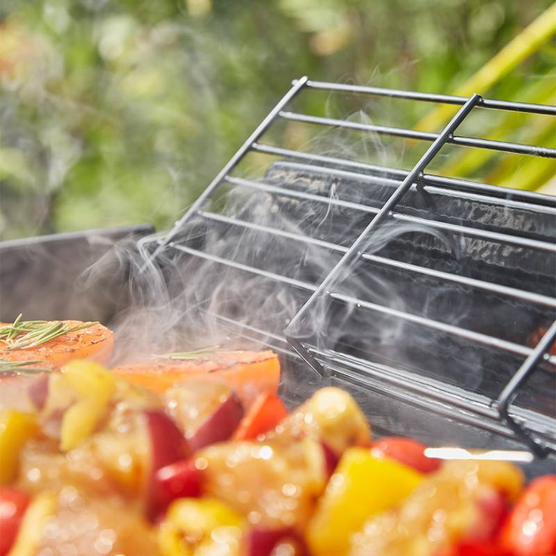 Brasero - Plancha au gaz brasero Silvia II G Inox - 3 brûleurs - 67 x 34 cm - Plaque en fonte fabriquée en France, Gris - Imagen 9