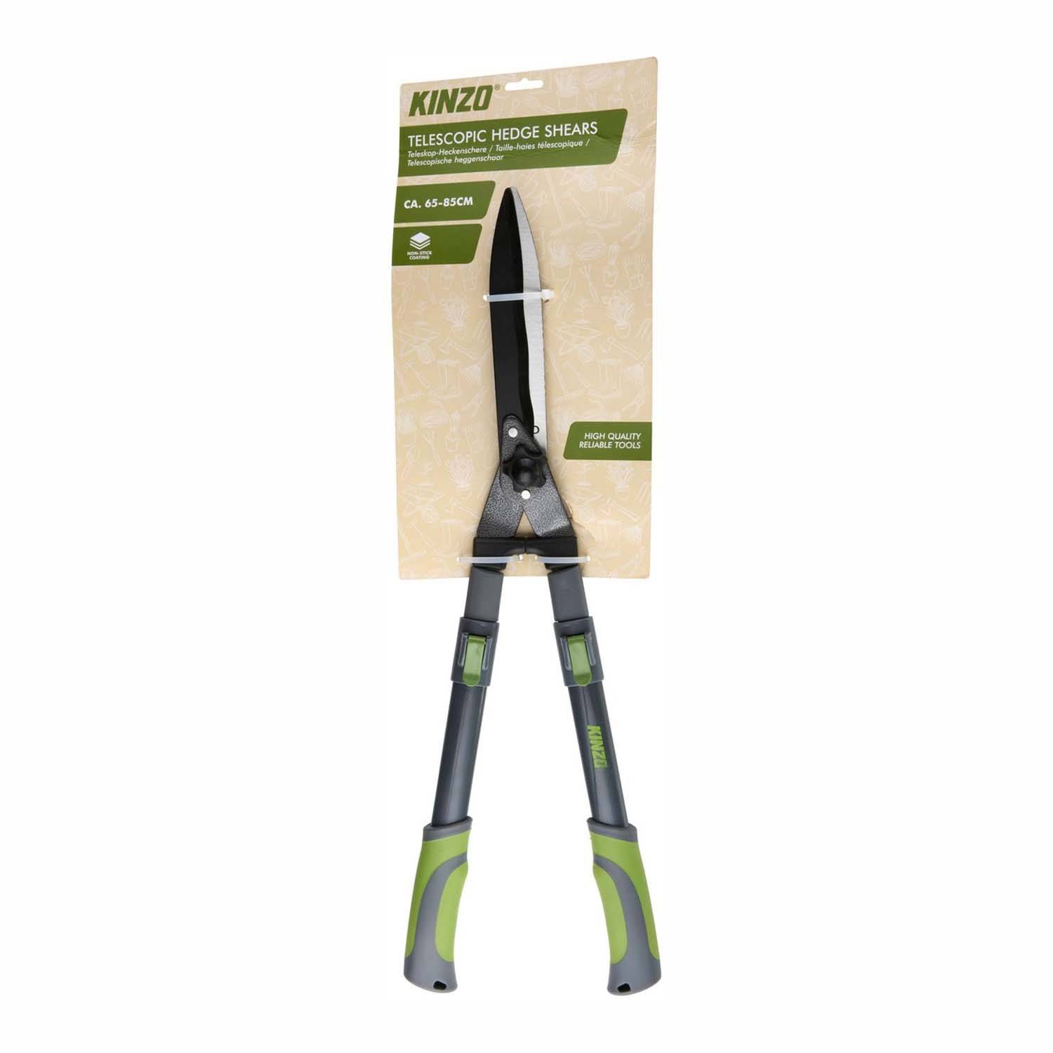 KINZO Cisailles à haies télescopiques 65-85 cm - Poignées ergonomiques - Taille précise - Image 1