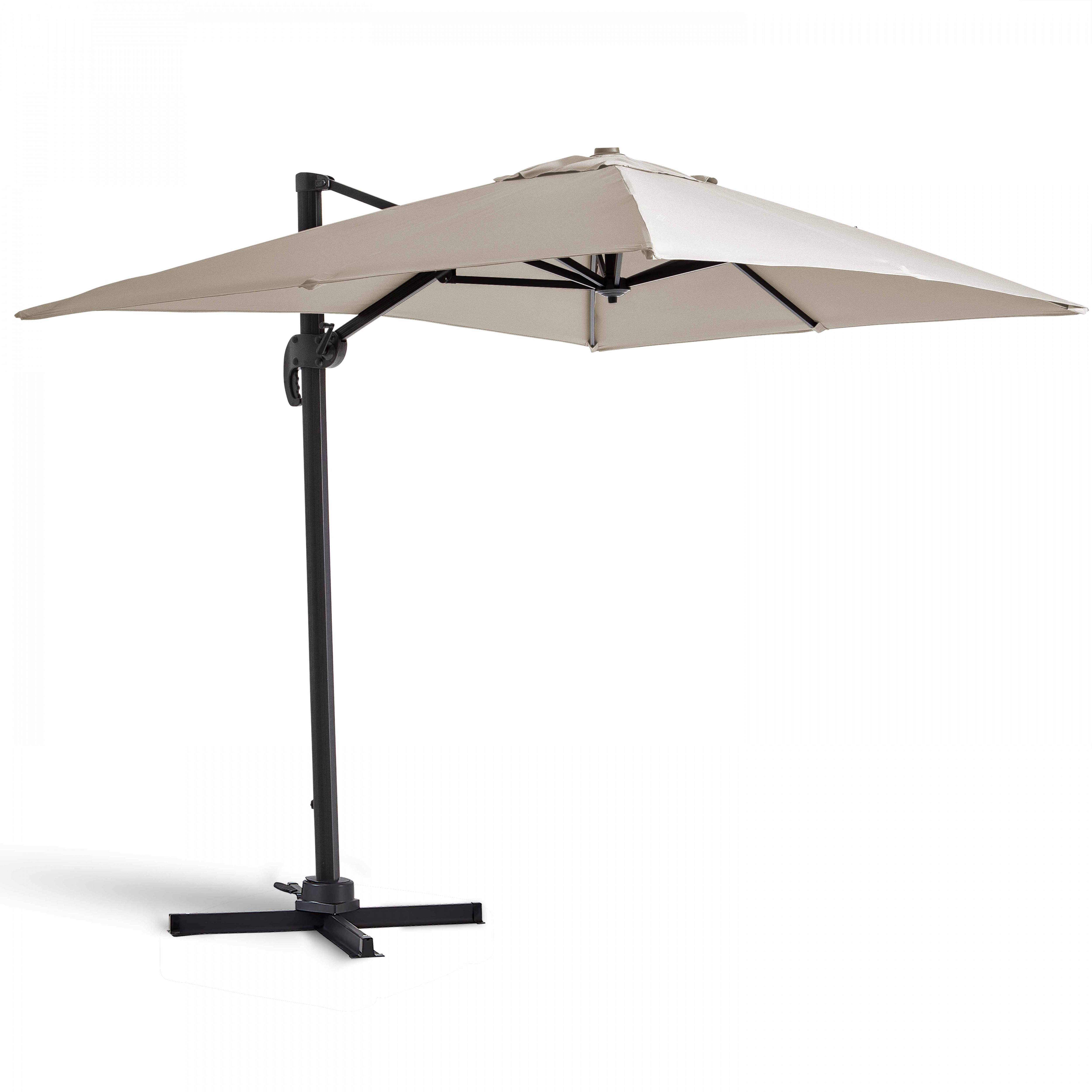 Oviala - Parasol déporté inclinable et rotatif 2x3m en aluminium écru Amalya - Oviala - Imagen 1