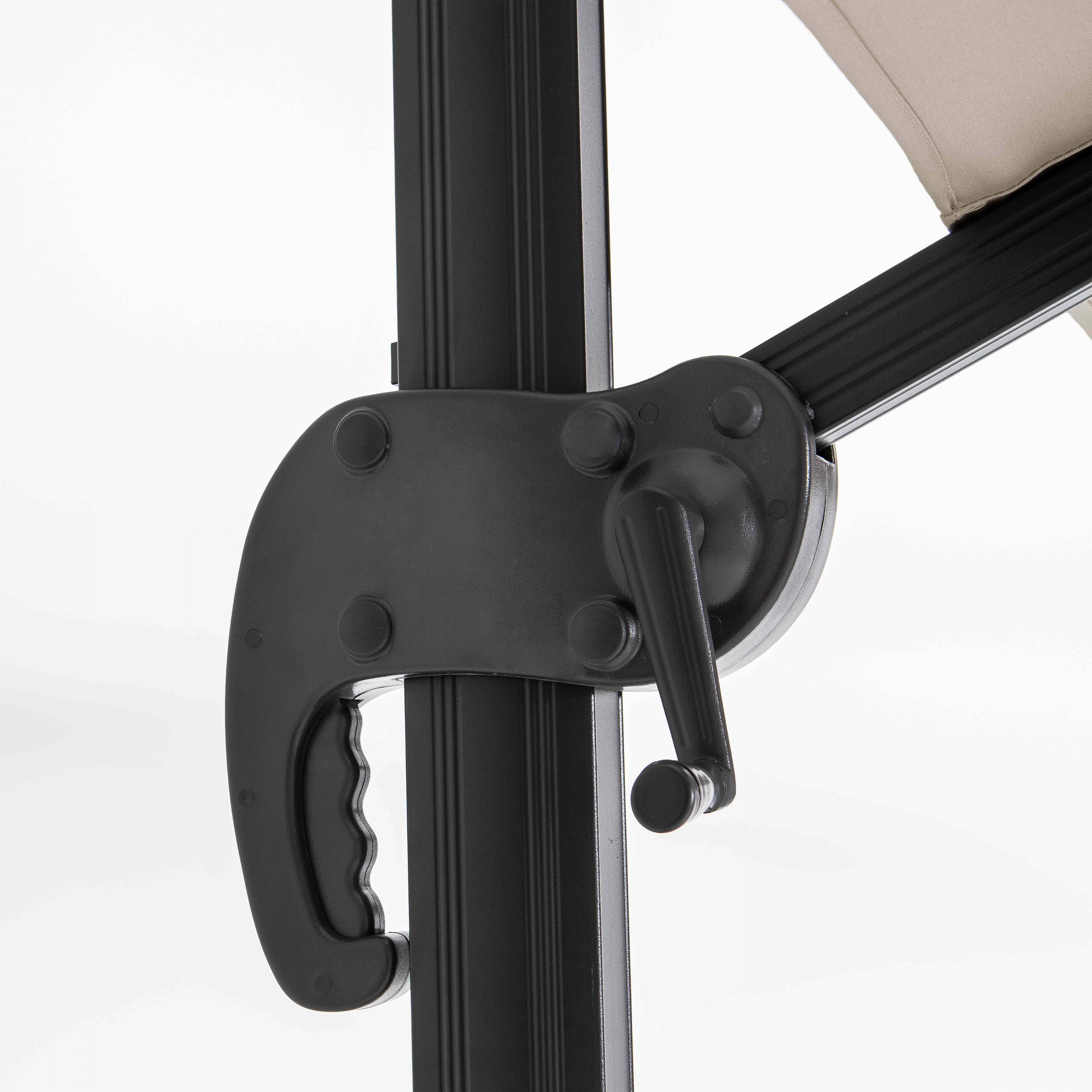 Oviala - Parasol déporté inclinable et rotatif 2x3m en aluminium écru Amalya - Oviala - Imagen 5