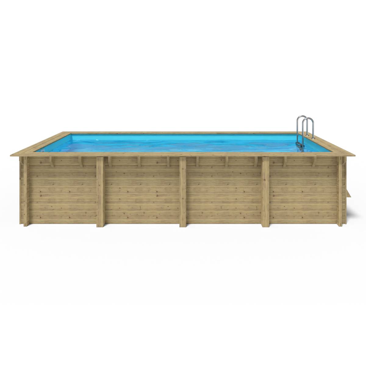 Water Clip - Piscine bois rectangulaire 620x300 cm - Rainurée languette - Filtration inclue Piscines Water Clip - Imagen 1