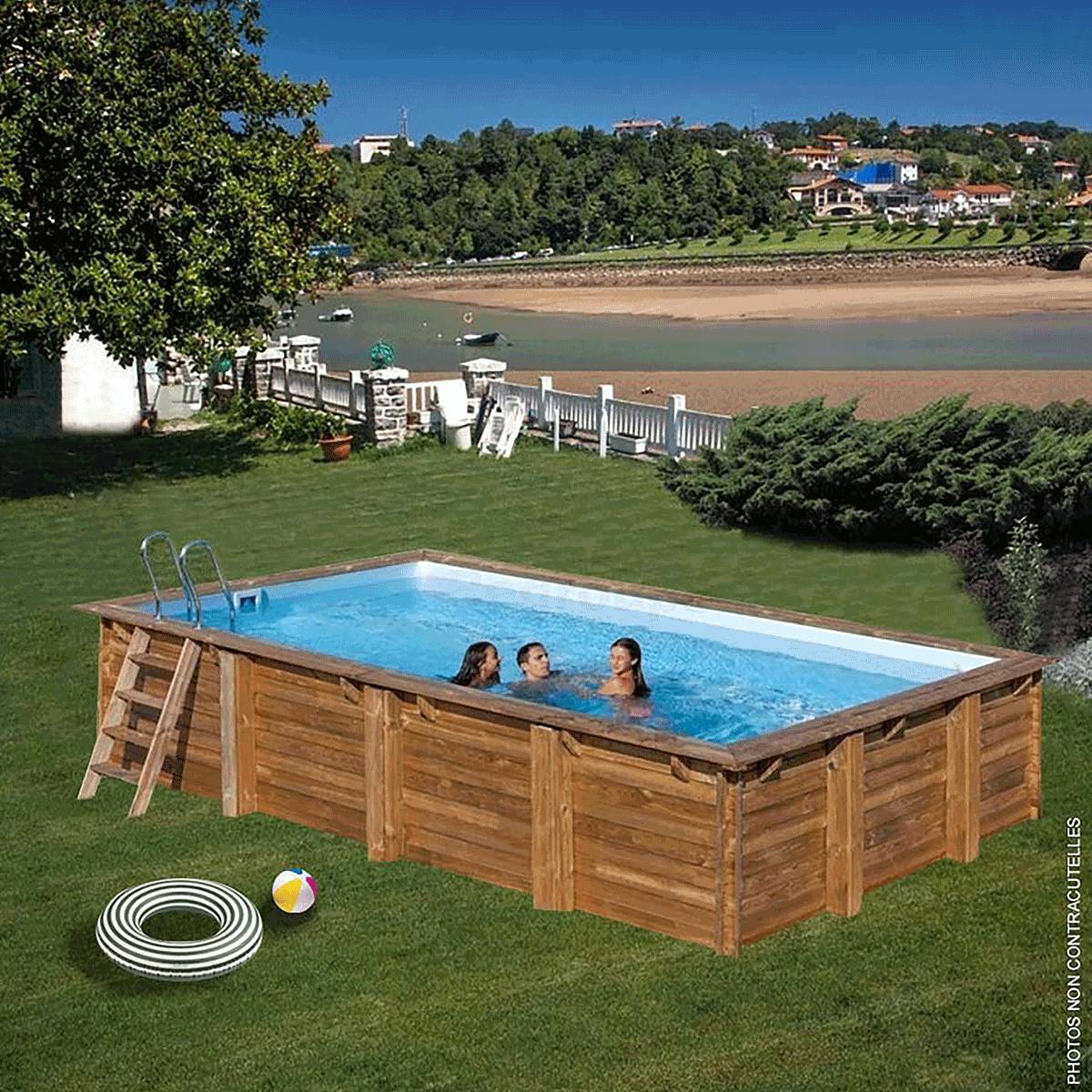 Water Clip - Piscine bois rectangulaire 620x300 cm - Rainurée languette - Filtration inclue Piscines Water Clip - Imagen 7