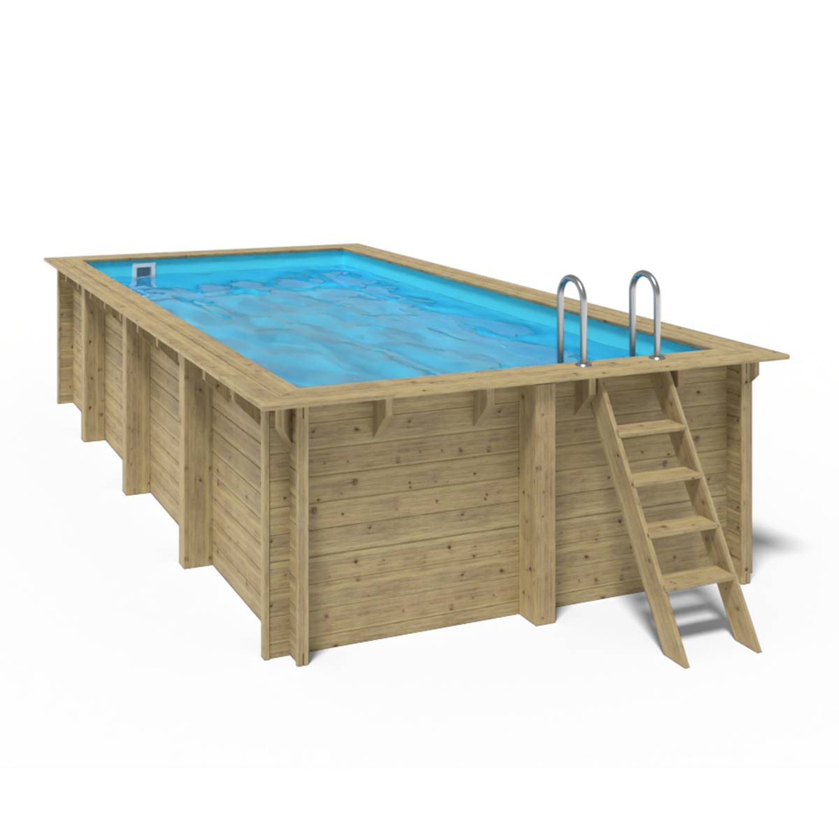 Water Clip - Piscine bois rectangulaire 620x300 cm - Rainurée languette - Filtration inclue Piscines Water Clip - Imagen 6