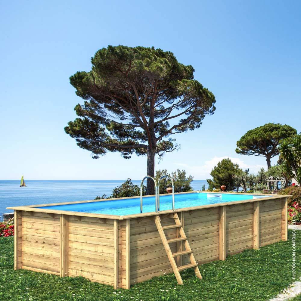 Water Clip - Piscine bois rectangulaire 620x300 cm - Rainurée languette - Filtration inclue Piscines Water Clip - Imagen 5